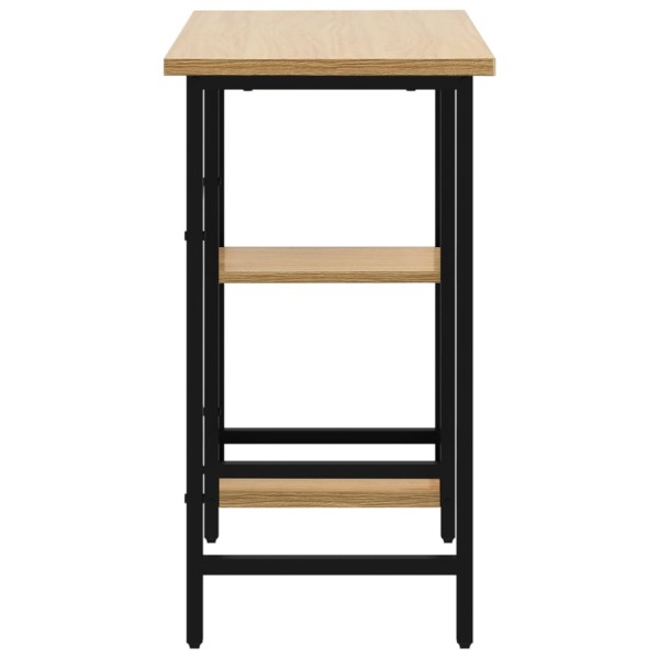 Escritorio para ordenador MDF metal negro roble 80x40x72 cm Escritorio para ordenador MDF metal negro roble 80x40x72 cm