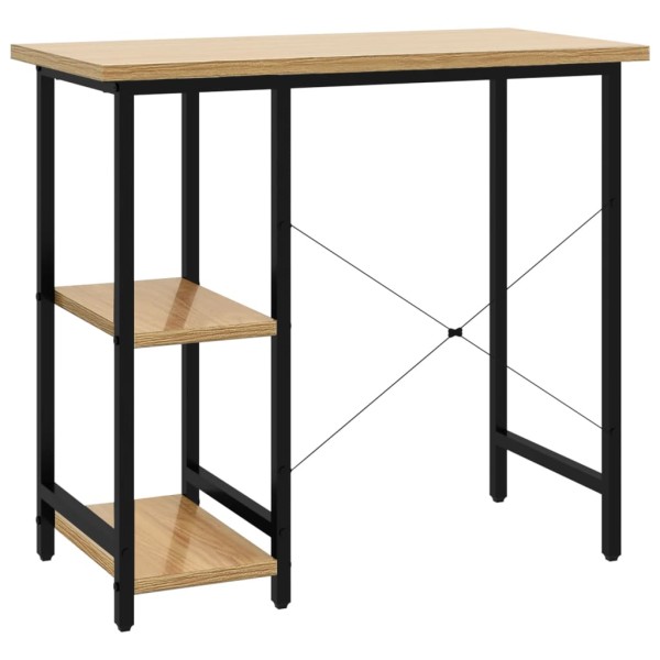 Escritorio para ordenador MDF metal negro roble 80x40x72 cm Escritorio para ordenador MDF metal negro roble 80x40x72 cm