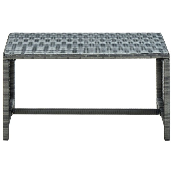 Mesa de centro de ratán sintético gris 70x40x38 cm Mesa de centro de ratán sintético gris 70x40x38 cm