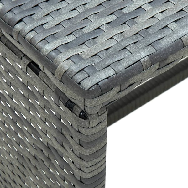 Mesa de centro de ratán sintético gris 70x40x38 cm Mesa de centro de ratán sintético gris 70x40x38 cm