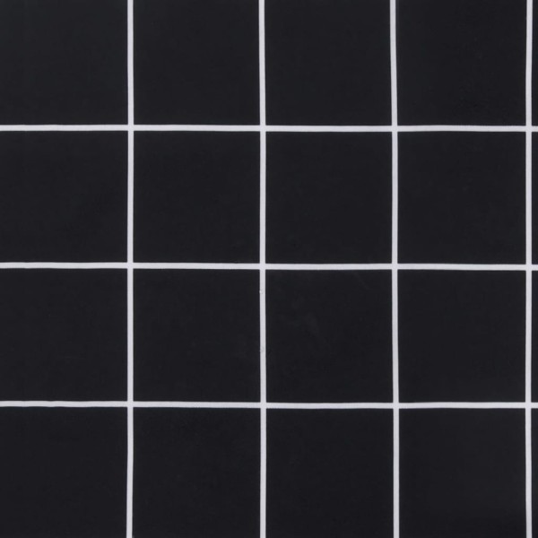 Cojines para banco jardín 2 uds tela a cuadros negro 200x50x7cm Cojines para banco jardín 2 uds tela a cuadros negro 200x50x7cm