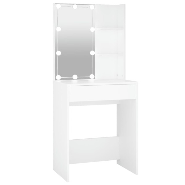 Tocador con LED blanco 60x40x140 cm Tocador con LED blanco 60x40x140 cm