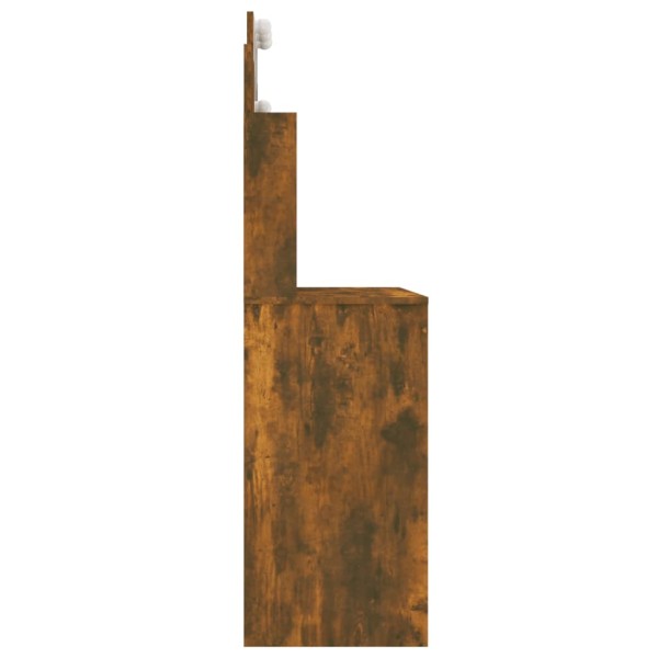 Tocador con LED color roble ahumado 86,5x35x136 cm Tocador con LED color roble ahumado 86,5x35x136 cm