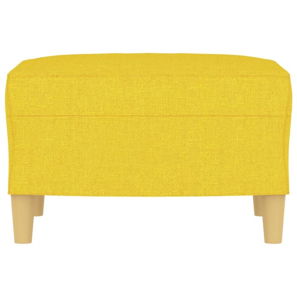 Reposapiés de tela amarillo claro 60x50x41 cm Reposapiés de tela amarillo claro 60x50x41 cm