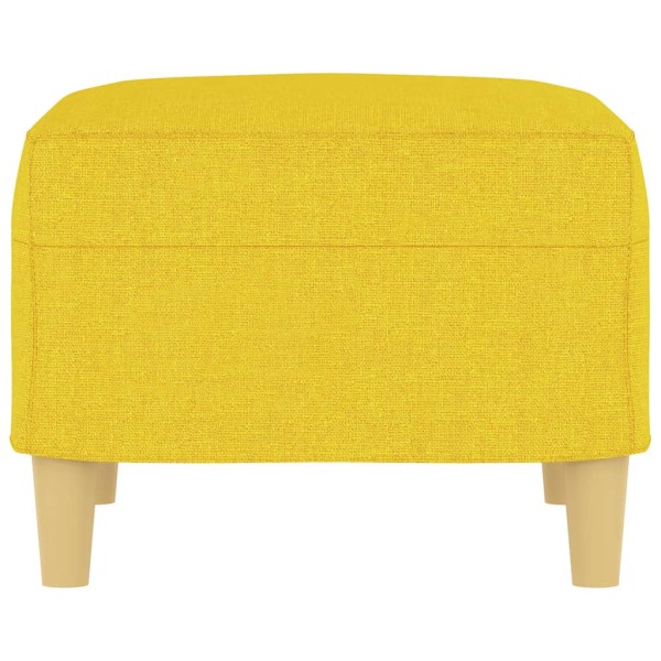 Reposapiés de tela amarillo claro 60x50x41 cm Reposapiés de tela amarillo claro 60x50x41 cm