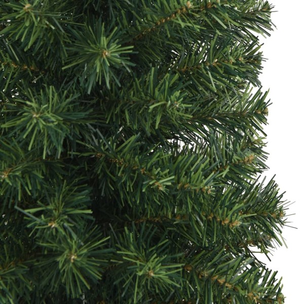 Árbol de Navidad artificial delgado y soporte PVC verde 210 cm Árbol de Navidad artificial delgado y soporte PVC verde 210 cm