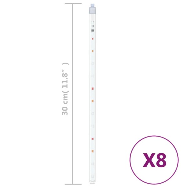 Luces meteorito 8 uds de colores 192 LEDs interior exterior