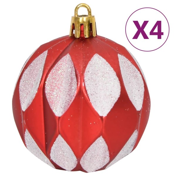 Juego de adornos de navidad de 64 piezas rojo y blanco Juego de adornos de navidad de 64 piezas rojo y blanco