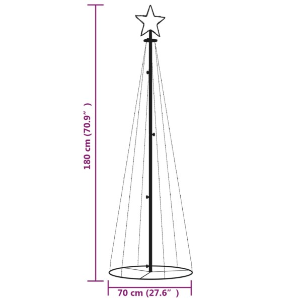 Árbol de Navidad cónico 108 LED azul 70x180 cm Árbol de Navidad cónico 108 LED azul 70x180 cm