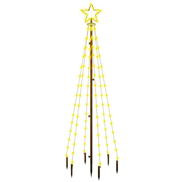 Árbol de Navidad con pincho 108 LED blanco cálido 180 cm Árbol de Navidad con pincho 108 LED blanco cálido 180 cm