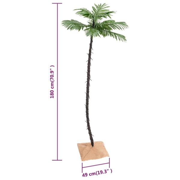 Palmera artificial con 96 LED blanco cálido 180 cm Palmera artificial con 96 LED blanco cálido 180 cm