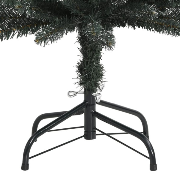 Árbol Navidad artificial estrecho con soporte PVC verde 150 cm