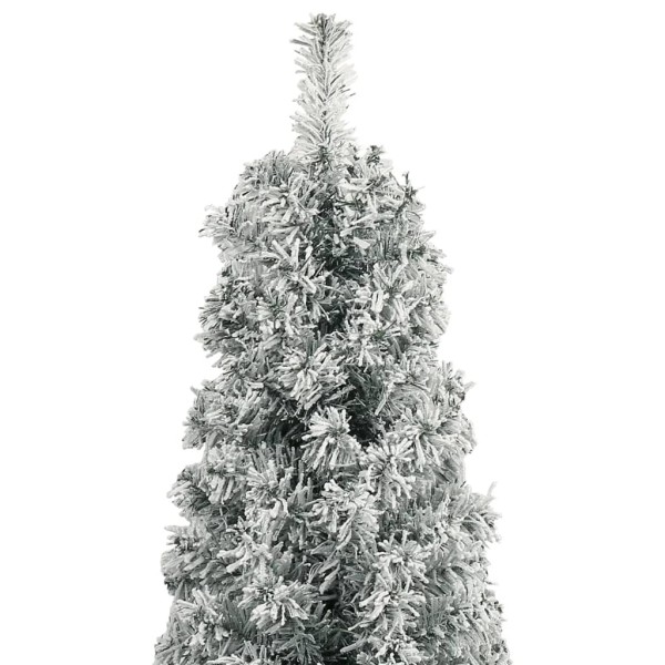 Árbol Navidad estrecho con soporte y nieve artificial PVC 300cm Árbol Navidad estrecho con soporte y nieve artificial PVC 300cm