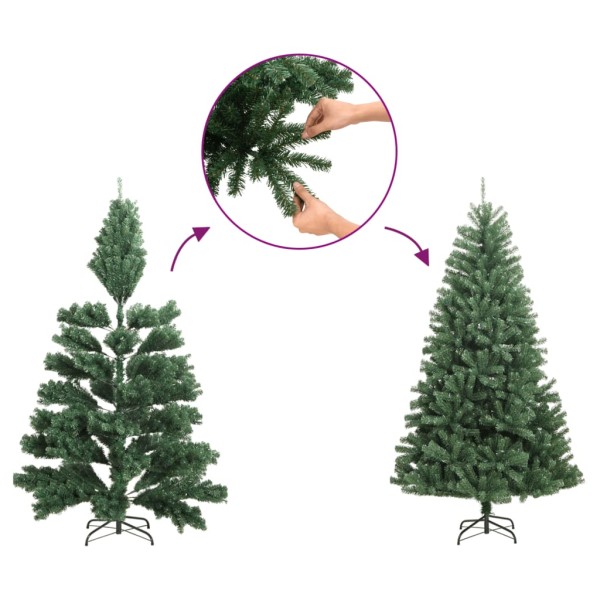Árbol Navidad estrecho con soporte y nieve artificial PVC 300cm Árbol Navidad estrecho con soporte y nieve artificial PVC 300cm