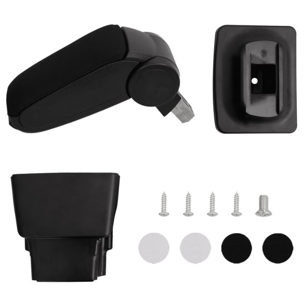 Reposabrazos para coche ABS negro 16x32x(35-50,5) cm Reposabrazos para coche ABS negro 16x32x(35-50,5) cm