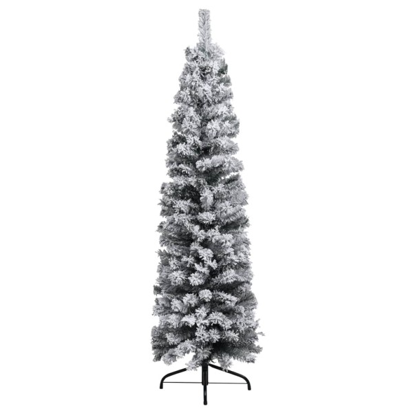 Árbol de Navidad delgado con nieve PVC verde 180 cm Árbol de Navidad delgado con nieve PVC verde 180 cm