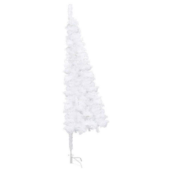 Árbol de Navidad de esquina LED y bolas PVC blanco 210 cm Árbol de Navidad de esquina LED y bolas PVC blanco 210 cm