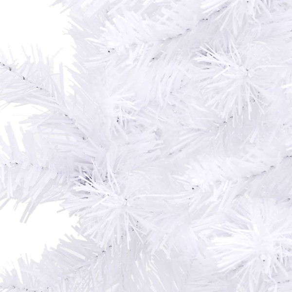 Árbol de Navidad de esquina LED y bolas PVC blanco 210 cm Árbol de Navidad de esquina LED y bolas PVC blanco 210 cm