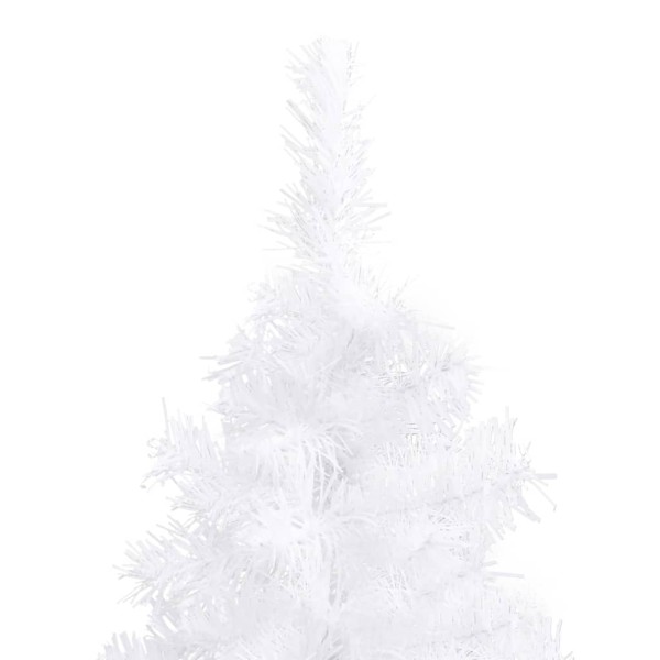 Árbol de Navidad de esquina LED y bolas PVC blanco 210 cm Árbol de Navidad de esquina LED y bolas PVC blanco 210 cm