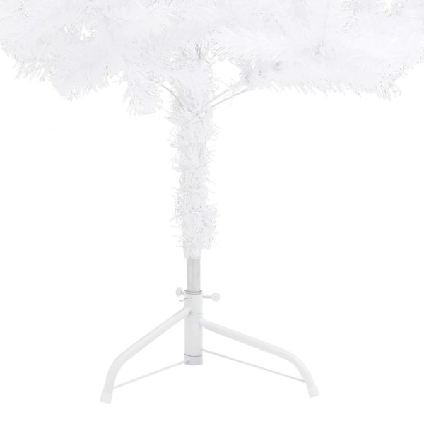 Árbol de Navidad de esquina LED y bolas PVC blanco 210 cm Árbol de Navidad de esquina LED y bolas PVC blanco 210 cm