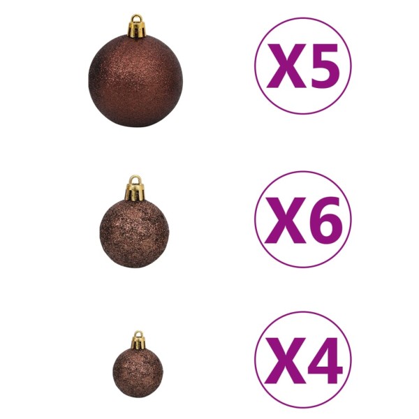 Árbol de Navidad artificial de esquina LED y bolas verde 150 cm Árbol de Navidad artificial de esquina LED y bolas verde 150 cm