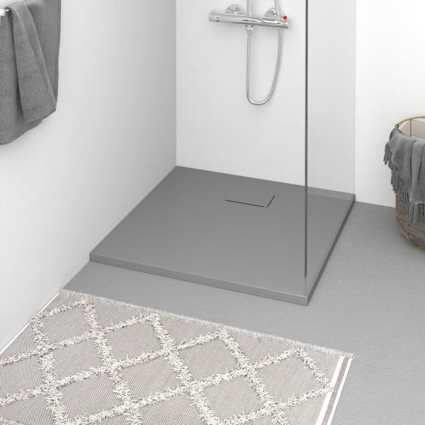 Plato de ducha SMC gris 80x80 cm Plato de ducha SMC gris 80x80 cm
