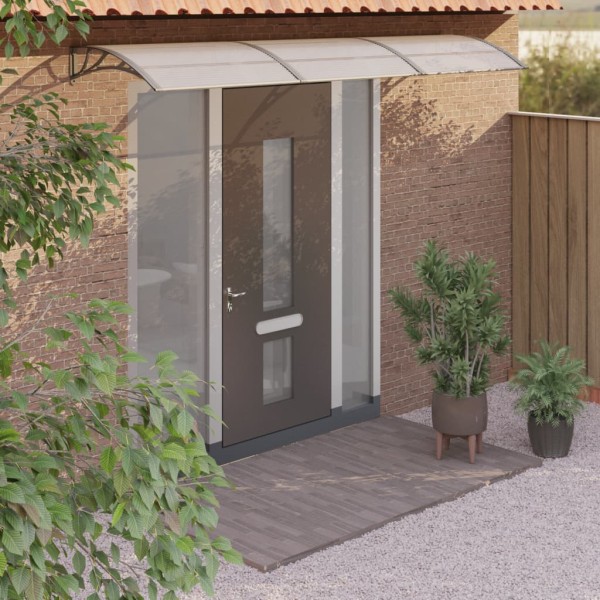 Marquesina de puerta policarbonato gris 300x80 cm Marquesina de puerta policarbonato gris 300x80 cm
