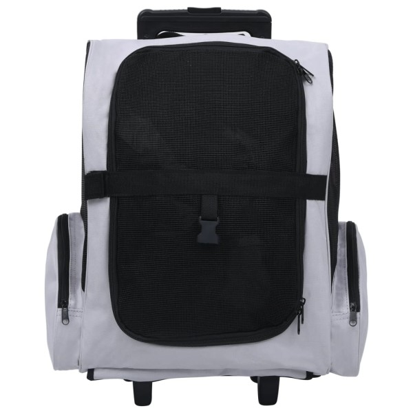 Carrito trolley plegable multiusos para mascotas gris Carrito trolley plegable multiusos para mascotas gris