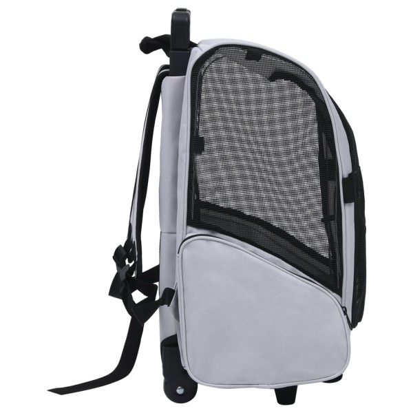 Carrito trolley plegable multiusos para mascotas gris Carrito trolley plegable multiusos para mascotas gris