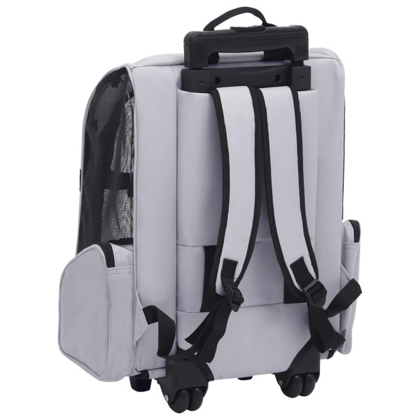 Carrito trolley plegable multiusos para mascotas gris Carrito trolley plegable multiusos para mascotas gris