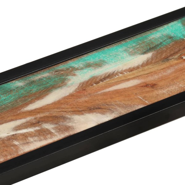 Estantes de pared 2 uds madera maciza mango hierro 110x17x17 cm Estantes de pared 2 uds madera maciza mango hierro 110x17x17 cm