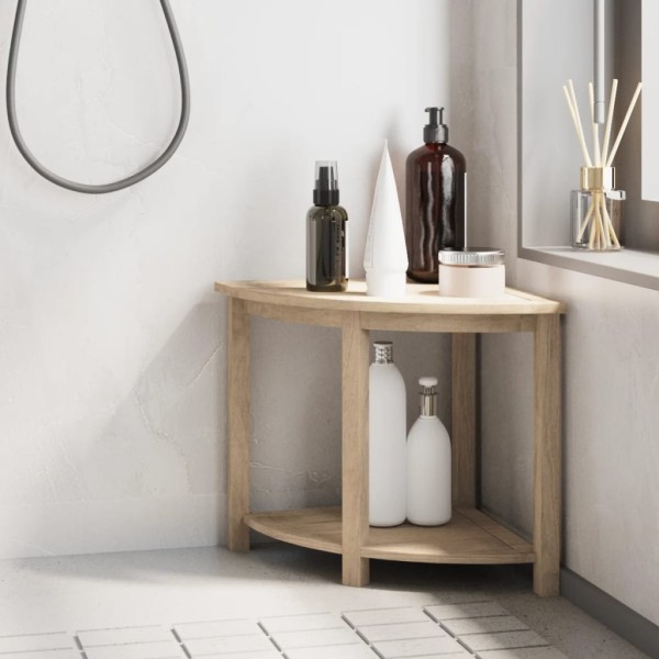 Mesa auxiliar de baño madera maciza de teca 45x45x45 cm Mesa auxiliar de baño madera maciza de teca 45x45x45 cm