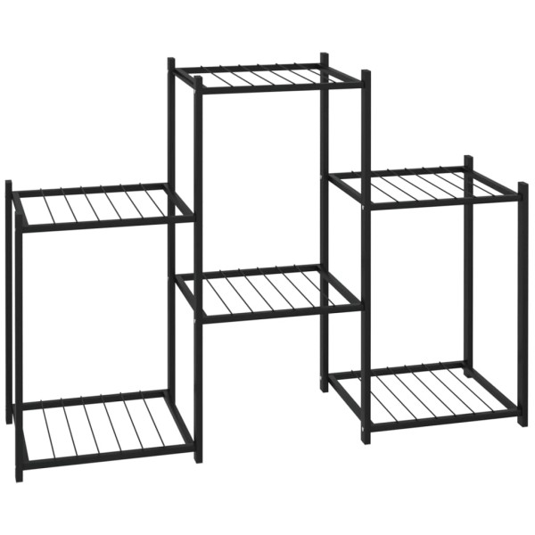 Soporte para flores de hierro negro 83x25x60 cm Soporte para flores de hierro negro 83x25x60 cm