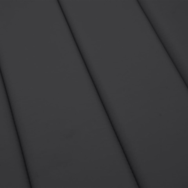 Cojín de tumbona de tela Oxford negro 180x60x3 cm Cojín de tumbona de tela Oxford negro 180x60x3 cm