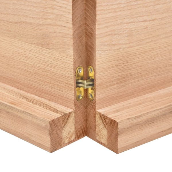 Tablero mesa madera tratada borde natural marrón 140x60x(2-6)cm Tablero mesa madera tratada borde natural marrón 140x60x(2-6)cm