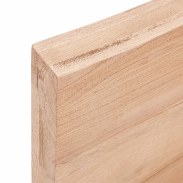Tablero mesa madera tratada borde natural marrón 140x60x(2-6)cm Tablero mesa madera tratada borde natural marrón 140x60x(2-6)cm