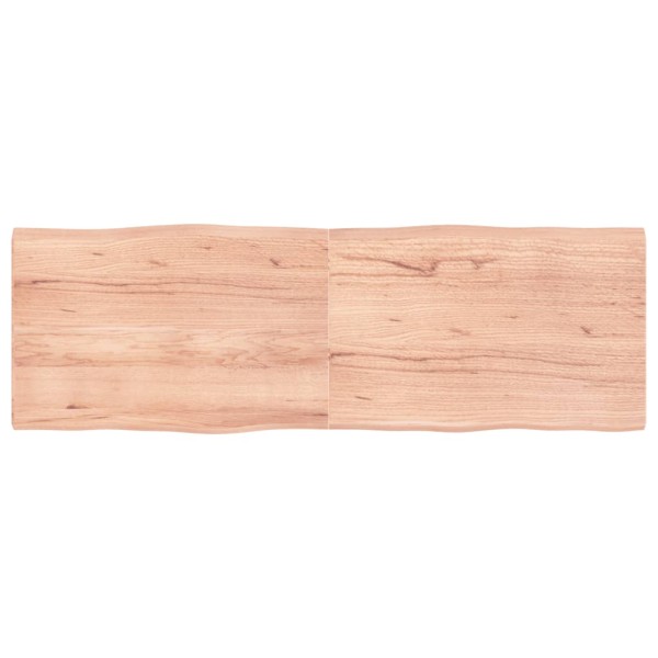 Tablero mesa madera tratada borde natural marrón 180x60x(2-4)cm