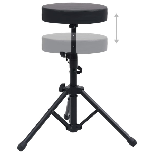 Taburete de tambor ajustable redondo negro Taburete de tambor ajustable redondo negro