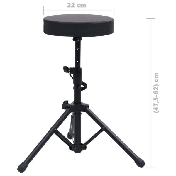 Taburete de tambor ajustable redondo negro Taburete de tambor ajustable redondo negro