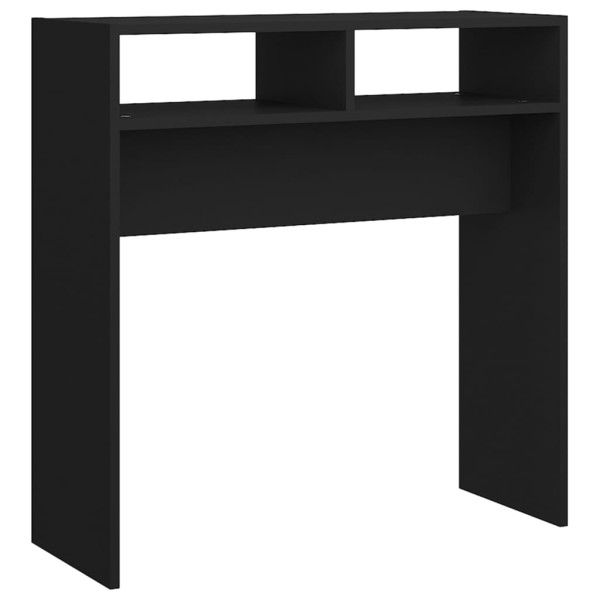 Mesa consola de madera contrachapada negro 78x30x80 cm Mesa consola de madera contrachapada negro 78x30x80 cm