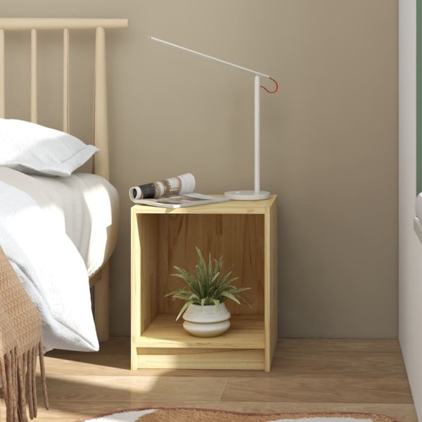 Mesitas de noche 2 uds madera maciza de pino 35,5x33,5x41,5 cm Mesitas de noche 2 uds madera maciza de pino 35,5x33,5x41,5 cm