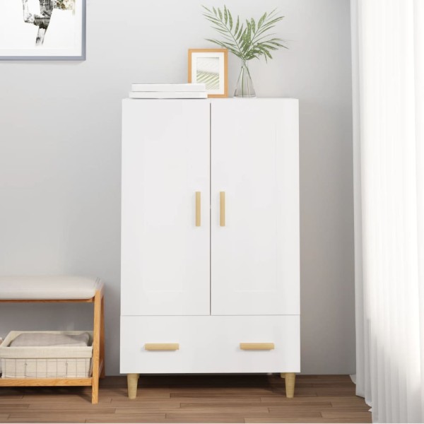Aparador de madera contrachapada blanco 70x31x115 cm Aparador de madera contrachapada blanco 70x31x115 cm