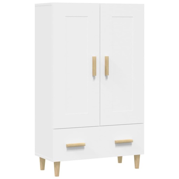 Aparador de madera contrachapada blanco 70x31x115 cm Aparador de madera contrachapada blanco 70x31x115 cm
