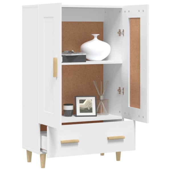 Aparador de madera contrachapada blanco 70x31x115 cm Aparador de madera contrachapada blanco 70x31x115 cm