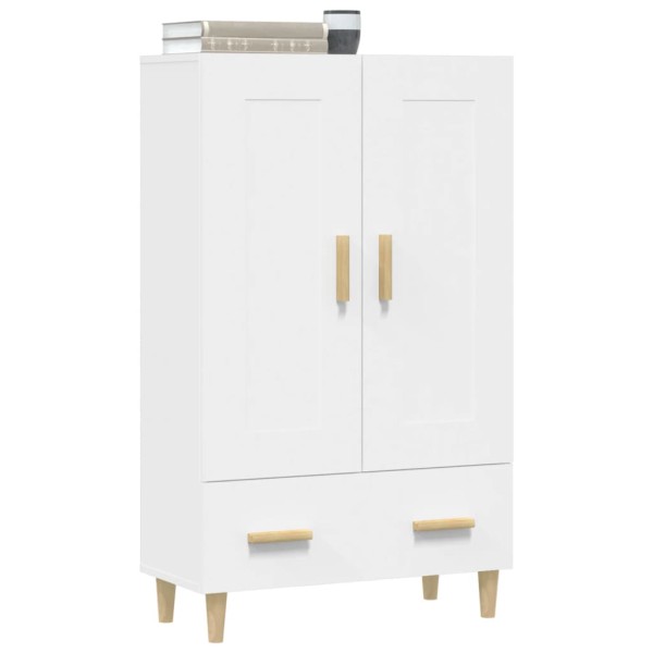 Aparador de madera contrachapada blanco 70x31x115 cm Aparador de madera contrachapada blanco 70x31x115 cm