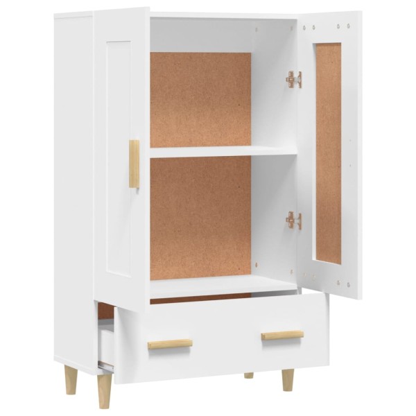 Aparador de madera contrachapada blanco 70x31x115 cm Aparador de madera contrachapada blanco 70x31x115 cm