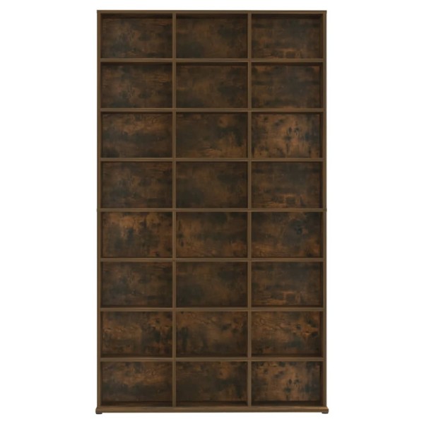 Estantería de CD contrachapada roble ahumado 102x23x177,5 cm Estantería de CD contrachapada roble ahumado 102x23x177,5 cm