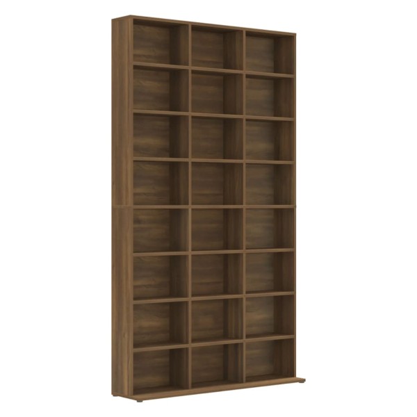 Estantería de CD contrachapada marrón roble 102x23x177,5 cm Estantería de CD contrachapada marrón roble 102x23x177,5 cm