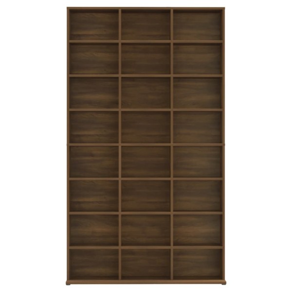 Estantería de CD contrachapada marrón roble 102x23x177,5 cm Estantería de CD contrachapada marrón roble 102x23x177,5 cm