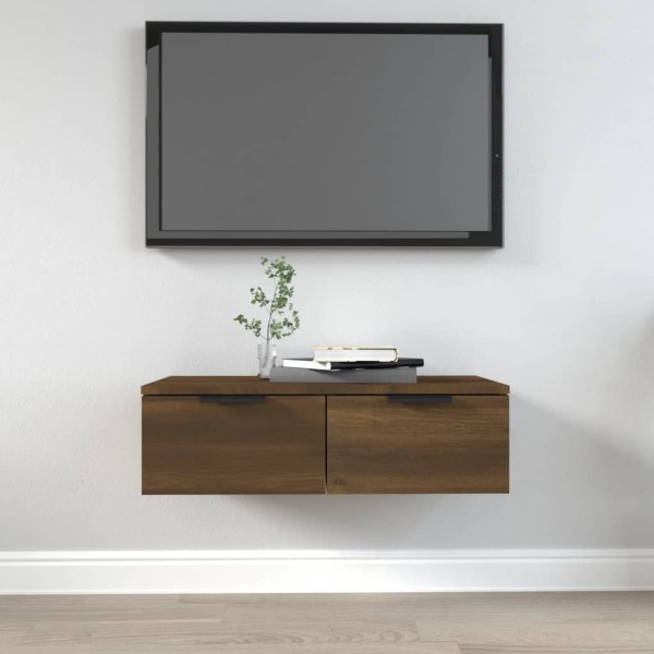 Armario de pared madera contrachapada marrón roble 68x30x20 cm Armario de pared madera contrachapada marrón roble 68x30x20 cm